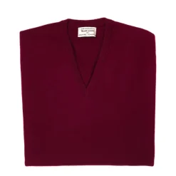 Jumper "Oxton Vee" Made From Fine Scottish 1 Ply Cashmere