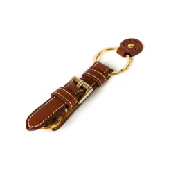 Key Chain "Buckle" Made Of Grained Leather