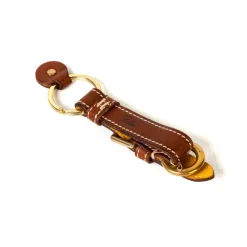 Key Chain "Buckle" Made Of Grained Leather