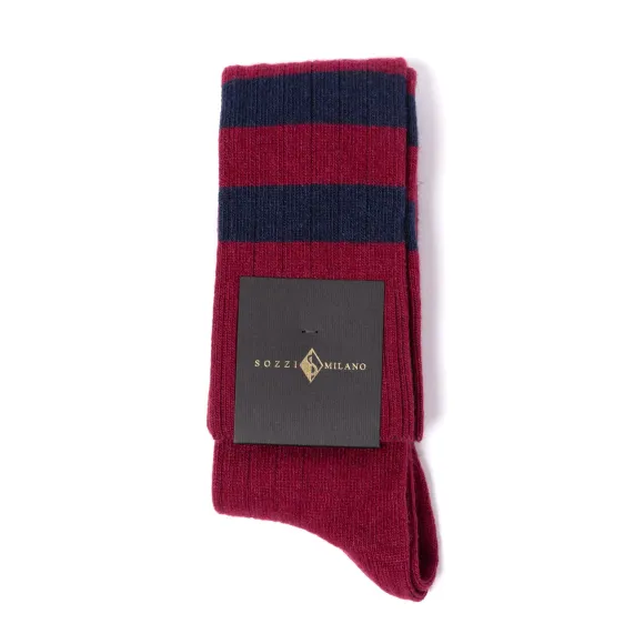 Knee Sock "College Stripe" From A Cashmere Blend