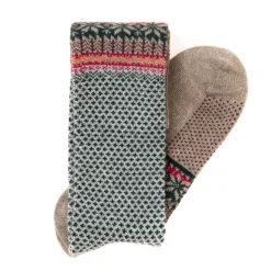 Knee Sock "Fairisle Stars" From A Cashmere Blend