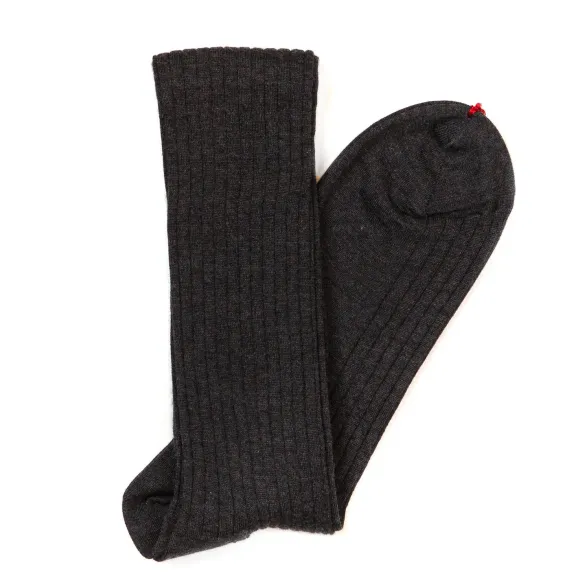 Knee Sock "Luxury Rib" Made Of Cashmere And Silk