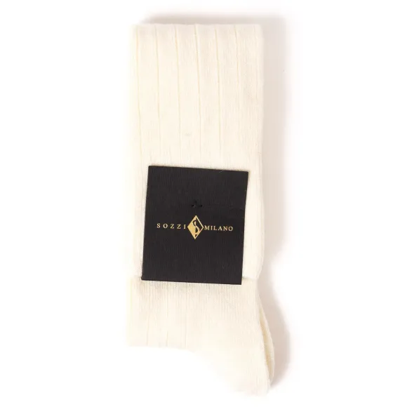 Knee Socks "Wide Rib" Made Of Cashmere Blend