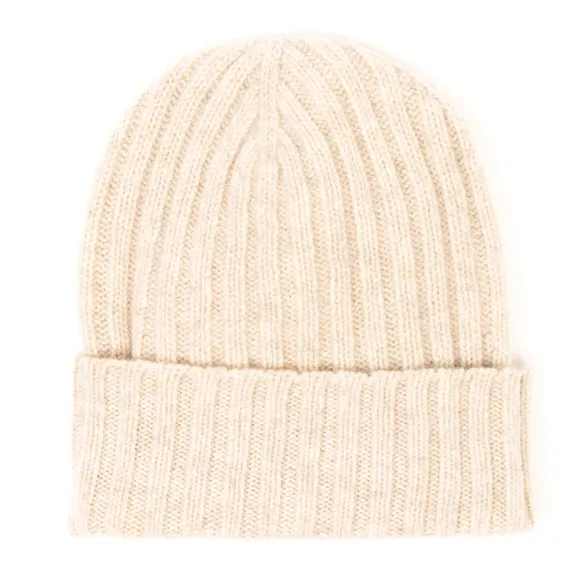 Knitted Hat "Ribbed Hat" Made Of Pure Lambswool - 4 Ply
