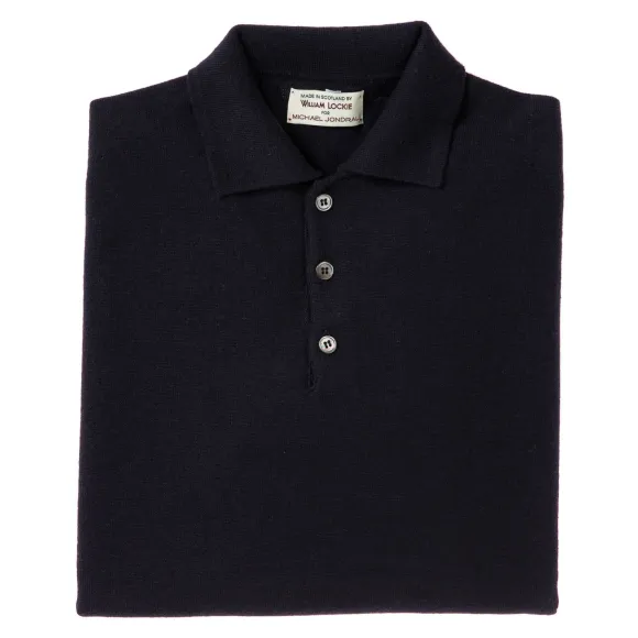 Knitted Polo "Oxton Sportshirt" Made Of Fine Scottish 1-Ply Cashmere
