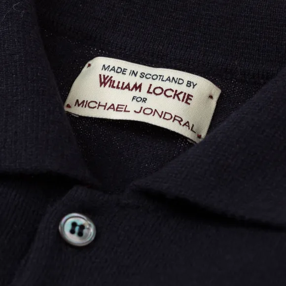 Knitted Polo "Oxton Sportshirt" Made Of Fine Scottish 1-Ply Cashmere