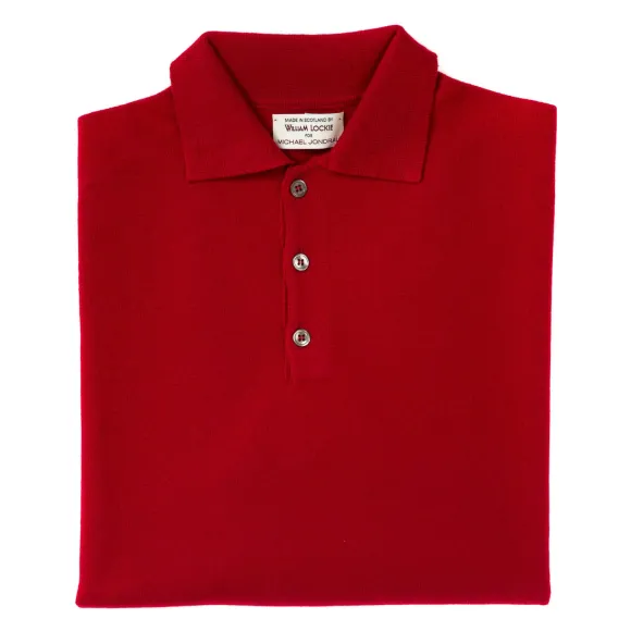 Knitted Polo "Oxton Sportshirt" Made Of Fine Scottish 1-Ply Cashmere
