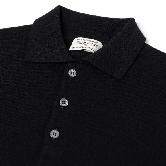 Knitted Polo "Oxton Sportshirt" In Fine Scottish 1 Ply Cashmere
