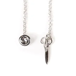 Lapel Chain "Sartorial Scissor" Made Of Sterling Silver - Purely Handc