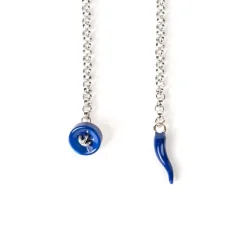 Lapel Chain "Zappa Di Gallina" Made Of Sterling Silver - Purely Handcr