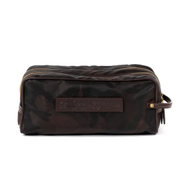 Large Toilet Bag "Luxury Beauty" Made Of Felisi Nylon And Saddle Leath
