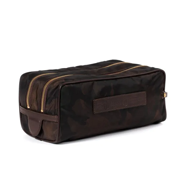 Large Toilet Bag "Luxury Beauty" Made Of Felisi Nylon And Saddle Leath