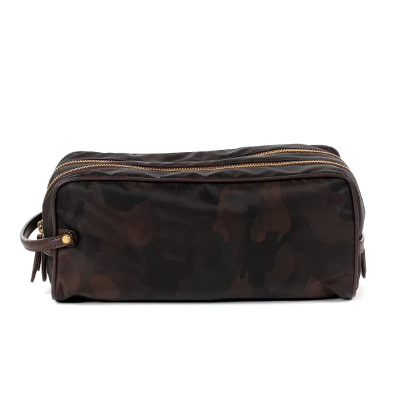 Large Toilet Bag "Luxury Beauty" Made Of Felisi Nylon And Saddle Leath