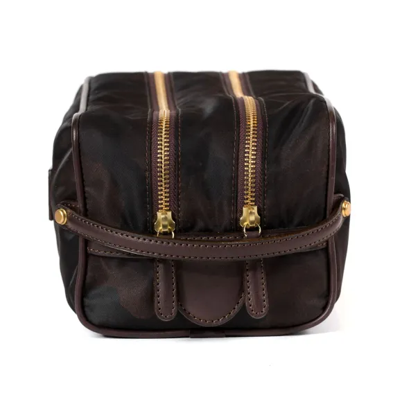 Large Toilet Bag "Luxury Beauty" Made Of Felisi Nylon And Saddle Leath