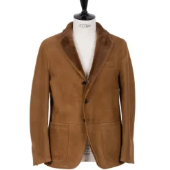 Leather Jacket "New Fur Blazer" From Grown Lambskin - Handmade
