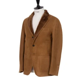 Leather Jacket "New Fur Blazer" From Grown Lambskin - Handmade