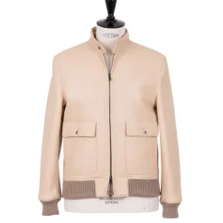 Leather Jacket "New Luxury Bomber" From Grown Lambskin - Handmade