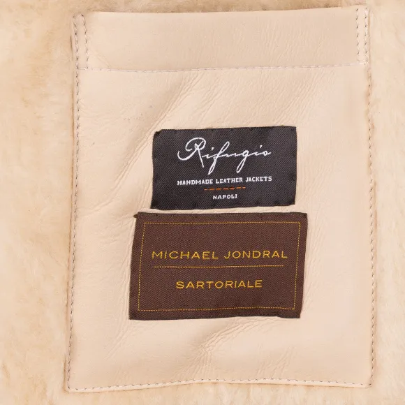 Leather Jacket "New Luxury Bomber" From Grown Lambskin - Handmade