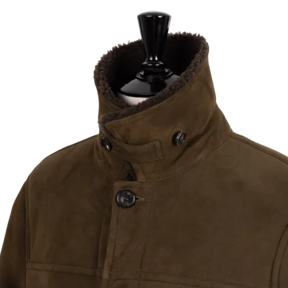 Leather Jacket "Valstar Norrland Coat" Made Of Lambskin - Curley Lambs