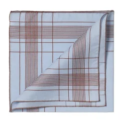 Light Blue Patterned Cotton Handkerchief