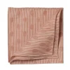 Light Brown Patterned Cotton Pocket Square