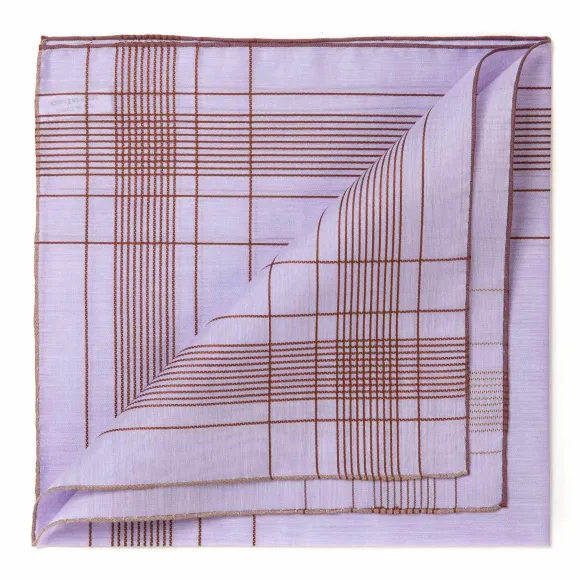 Lilac Patterned Handkerchief "Harlan" Made Of Cotton