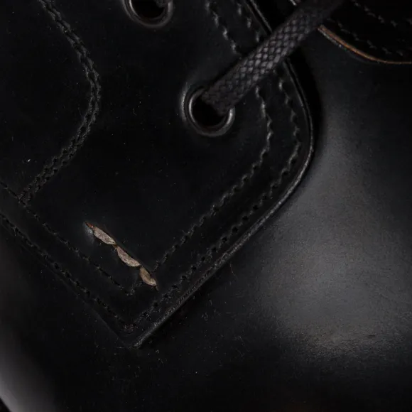 Limited Edition - Boot "Toe Cap Derby American" Made Of Original Horween Shell Cordovan