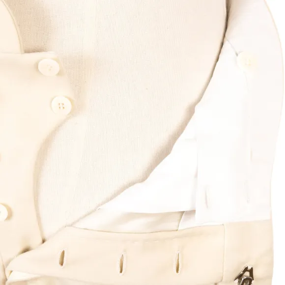 Limited Edition: Ivory Pants "Cricket Storico" Made Of English Wool -
