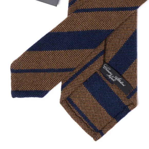 Limited Edition: Tie "Multipla Strisce" Of Pure Cashmere - Handrolled