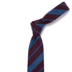 Limited Edition: Tie "Multipla Strisce" Of Pure Cashmere - Handrolled