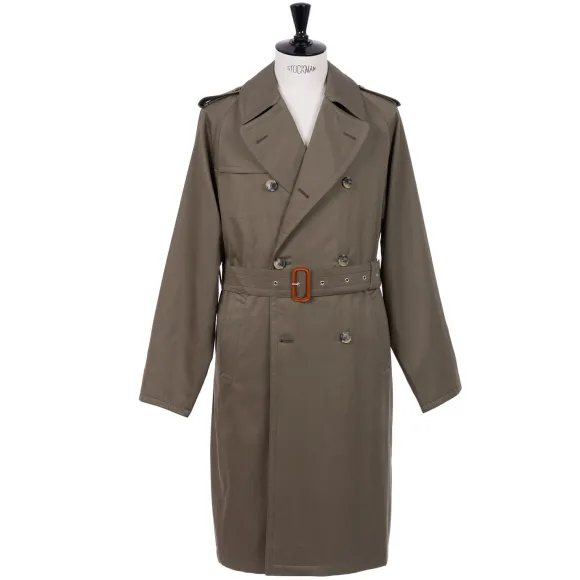 Limited Edition X Mj: Coat "Hemingway Trench Coat" In Pure Cotton