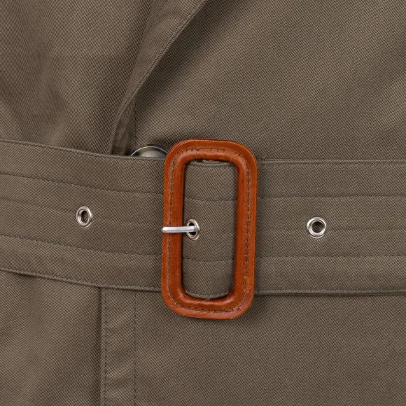 Limited Edition X Mj: Coat "Hemingway Trench Coat" In Pure Cotton