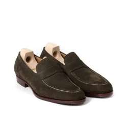 Loafer "Classic" Made Of Fango-Colored Suede - Purely Handcrafted