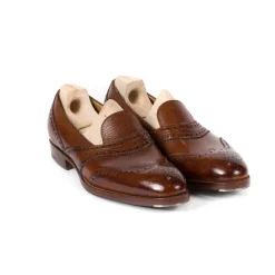 Loafer "Scotsman" Made Of Medium Brown Calfskin "Russian Calf" - Purel