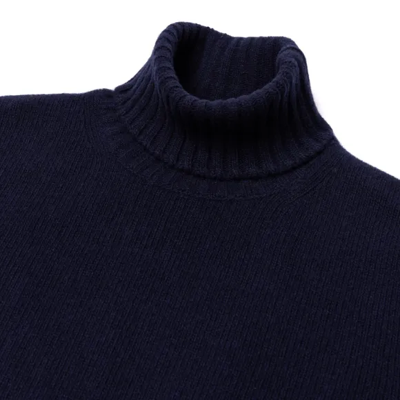 Merino Wool And Cashmere Turtleneck Sweater - 3 Ply Cashmere Blend