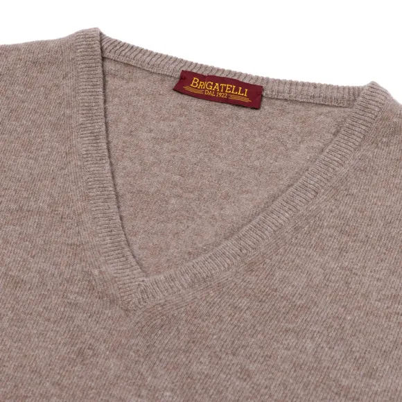 Merino Wool And Cashmere V Sweater - 1 Ply Cashmere Blend