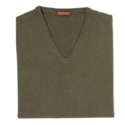 Merino Wool And Cashmere V Sweater - 1 Ply Cashmere Blend