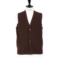 Mj Exclusive: Knitted Vest "Rob Waistcoat" Made Of Pure Geelong Lambsw