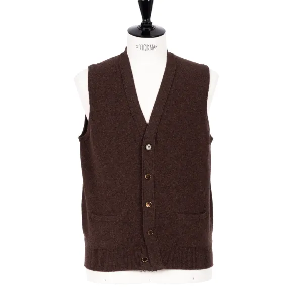 Mj Exclusive: Knitted Vest "Rob Waistcoat" Made Of Pure Geelong Lambsw