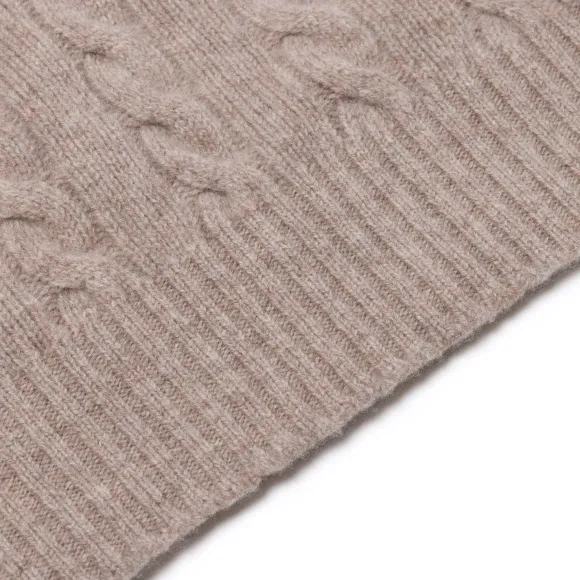 Mj Exclusive: Pure Geelong Lambswool "Crew Cable-Rib" Sweater - 3 Ply
