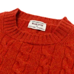 Mj Exclusive: Pure Geelong Lambswool "Crew Cable-Rib" Sweater - 3 Ply