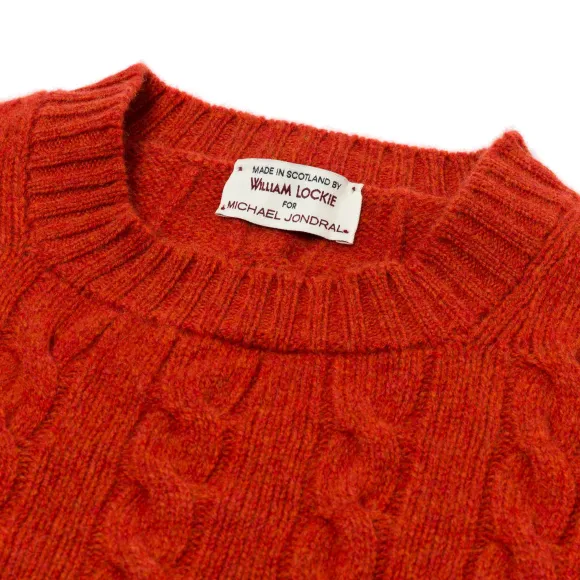 Mj Exclusive: Pure Geelong Lambswool "Crew Cable-Rib" Sweater - 3 Ply