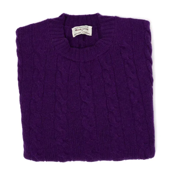 Mj Exclusive: Sweater "Crew Cable-Rib" Made Of Pure Geelong