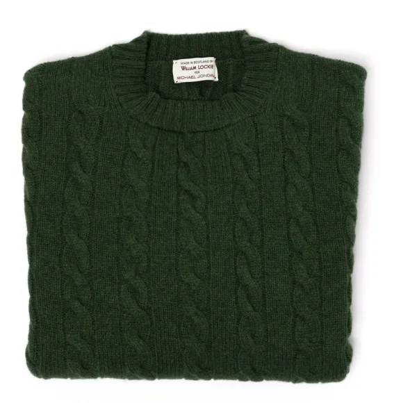 Mj Exclusive: Sweater "Crew Cable-Rib" Made Of Pure Geelong
