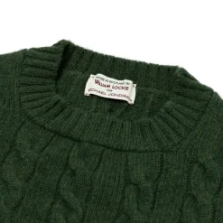 Mj Exclusive: Sweater "Crew Cable-Rib" Made Of Pure Geelong