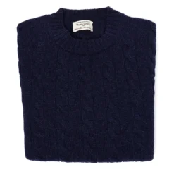 Mj Exclusive: Sweater "Crew Cable-Rib" Made Of Pure Geelong