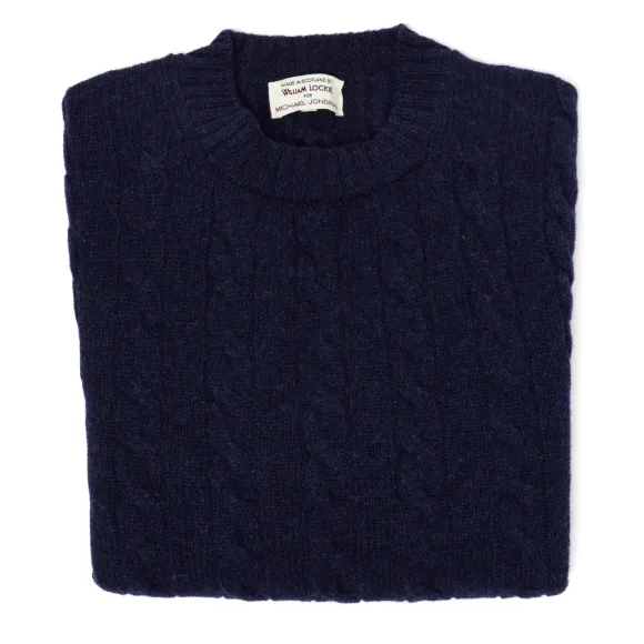 Mj Exclusive: Sweater "Crew Cable-Rib" Made Of Pure Geelong