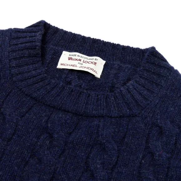 Mj Exclusive: Sweater "Crew Cable-Rib" Made Of Pure Geelong