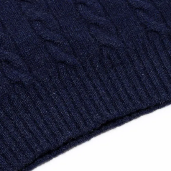 Mj Exclusive: Sweater "Crew Cable-Rib" Made Of Pure Geelong