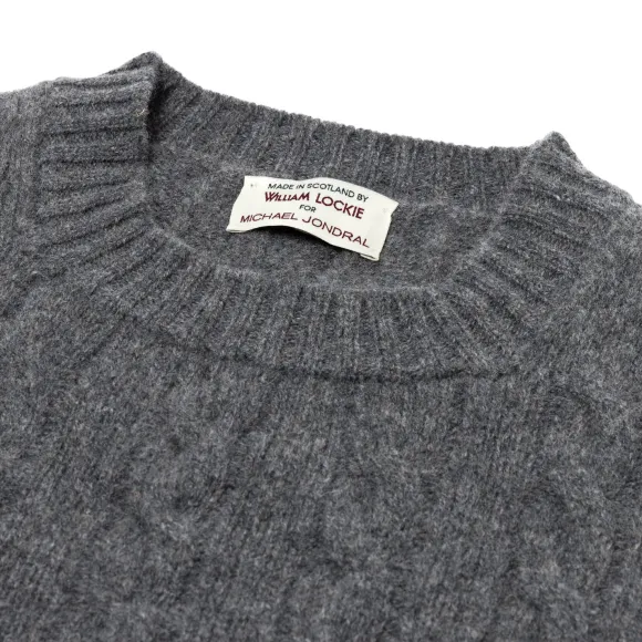 Mj Exclusive: Sweater "Crew Cable-Rib" Made Of Pure Geelong